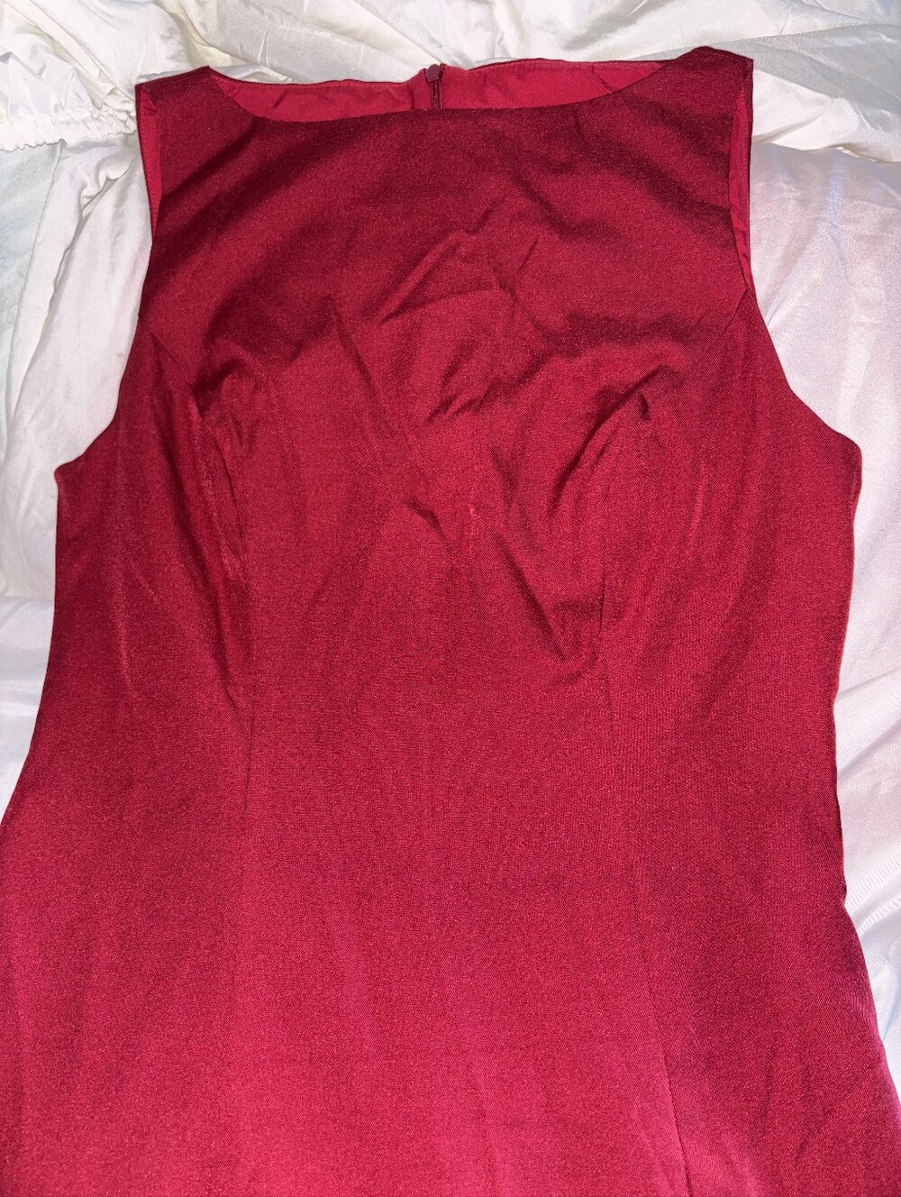 SHEIN Simple Zip Up Red Dress
